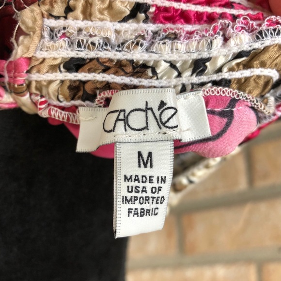 Like New Silk Floral Cache Halter Blouse Sz M - Picture 7 of 7